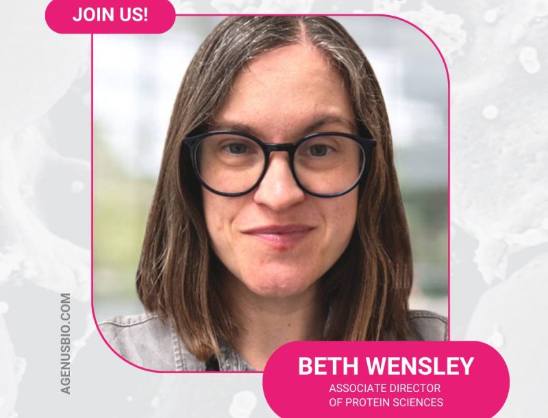 Beth Wensley is appointed as Associate Director of Protein Sciences at Agenus