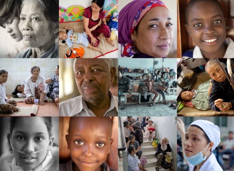 Carolyn Taylor spoke of her work, photographing experiences of cancer around the world, and the disparity in care and resources between high and low income countries