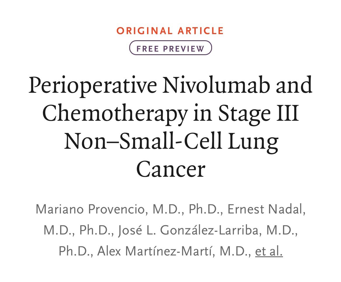 Perioperative Nivolumab and Chemotherapy in stage III Non-Small-Cell Lung Cancer