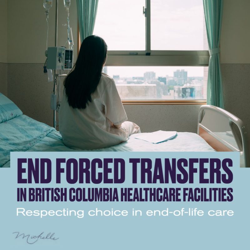 Every Canadian should have the right to make personal decisions about their end-of-life- care – Michelle Capobianco