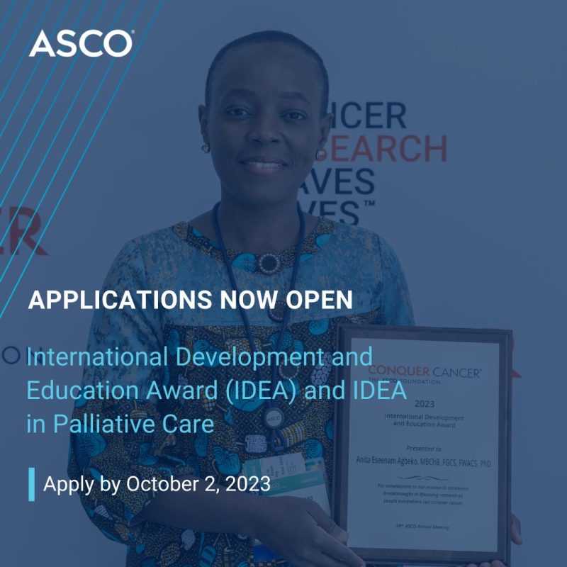 Applications are open for our International Development and Education Award (IDEA) program – American Society of Clinical Oncology