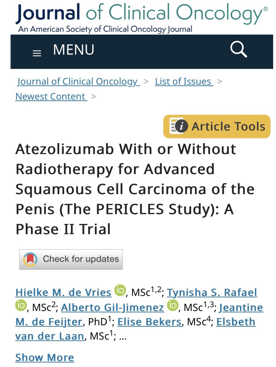 A durable antitumor activity to atezolizumab was observed in a subset of penile cancer – Gustavo