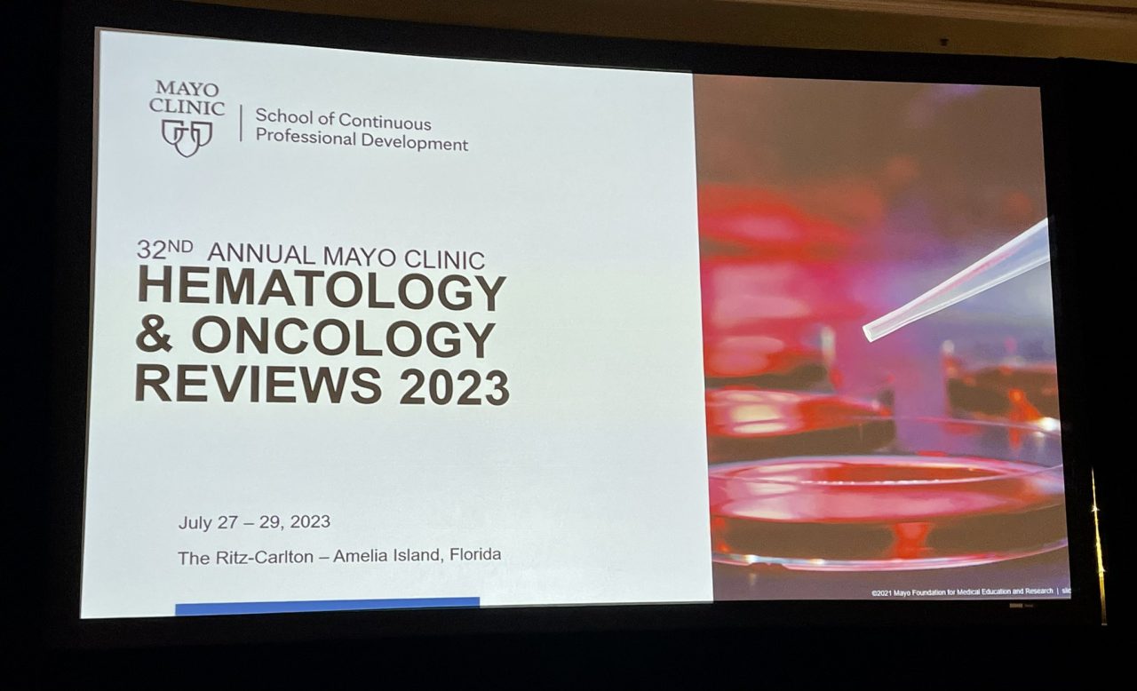 Excited to kick off the 32 annual Mayo Cancer Care Florida Hematology/Oncology Reviews 2023 – Rami Manochakian