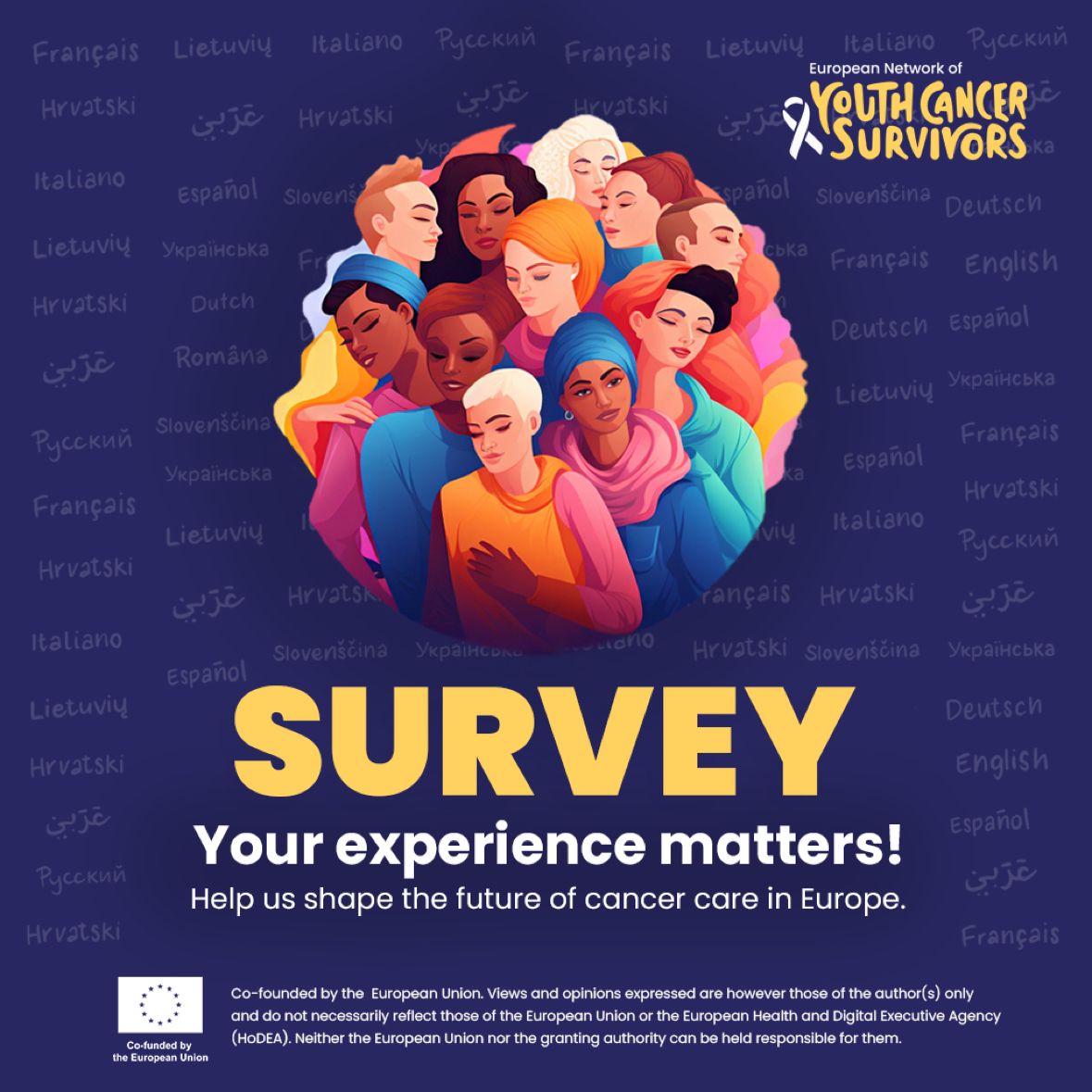 If you know someone diagnosed with cancer before turning 39 and living in Europe, please share the survey with them – Youth Cancer Europe