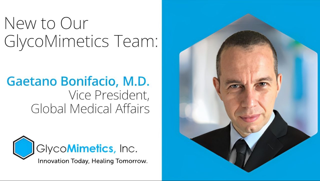 Gaetano Bonifacio: I’m excited to share that I started my new role as Vice President, Global Medical Affairs at GlycoMimetics.