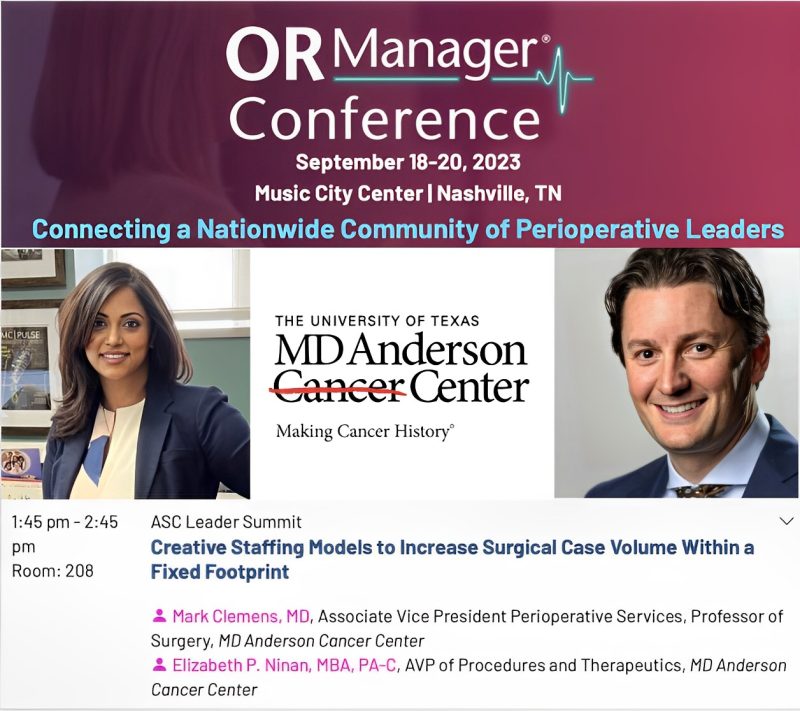 Mark Clemens: Save the Date: Upcoming OR Manager Conference in Nashville, September 18-20