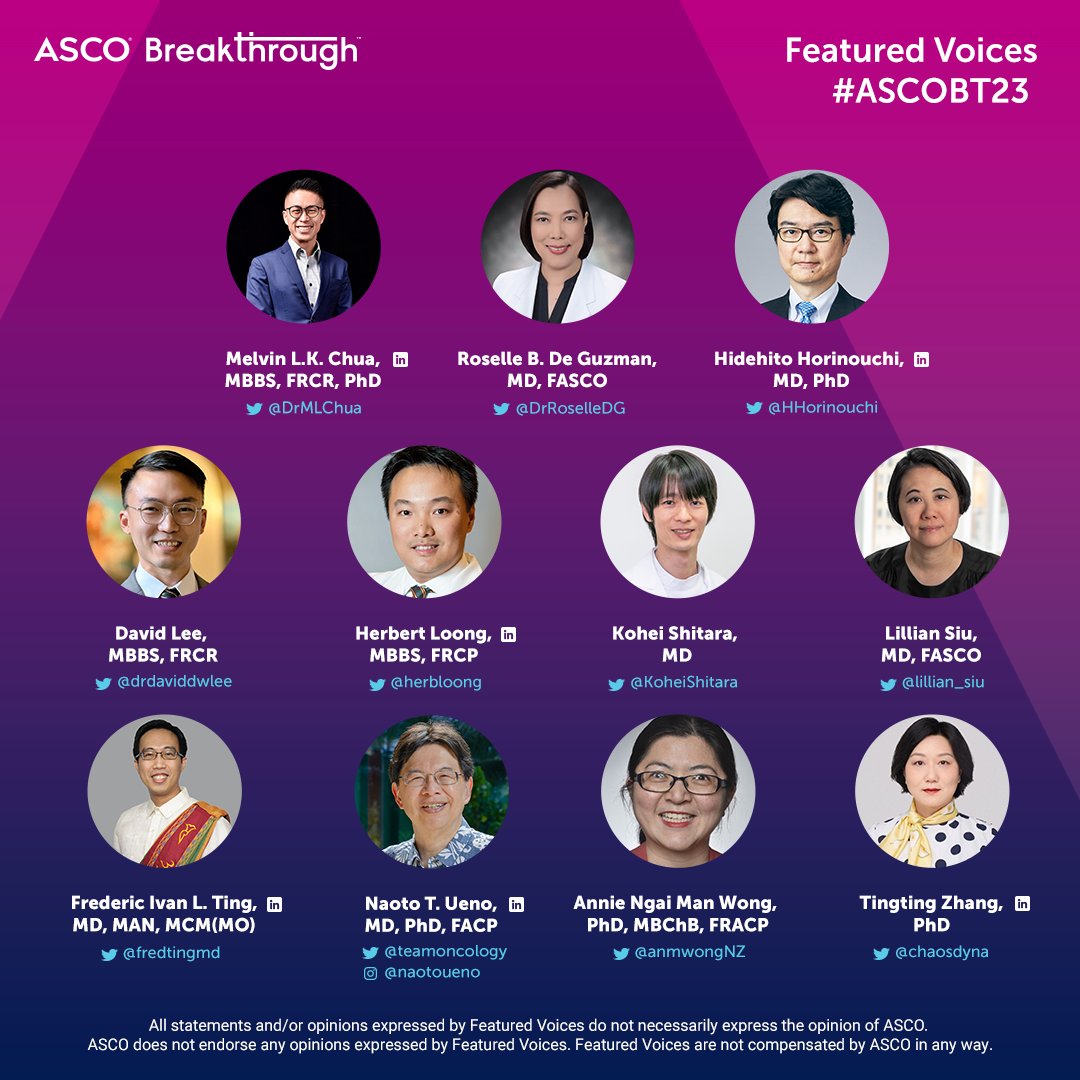 📣 Announcing the ASCO Breakthrough Featured Voices ASCO OncoDaily