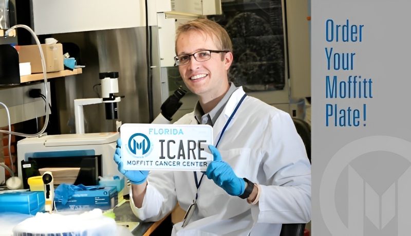 Bichoy Gabra: When you order a Moffitt specialty license plate, the $25 annual fee goes to cancer research
