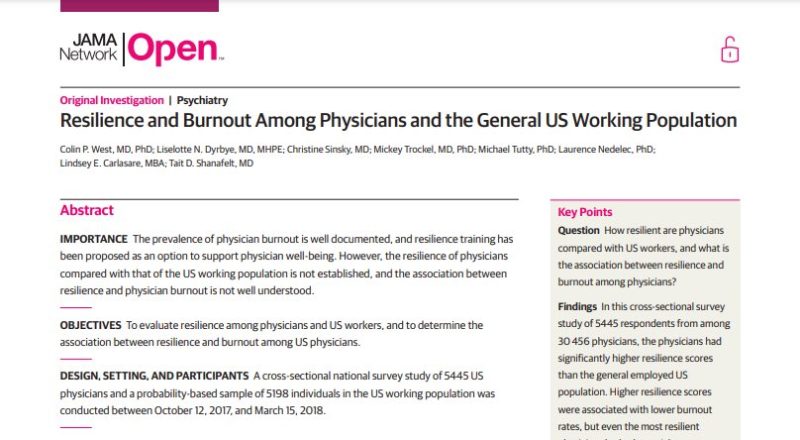 Ishwaria Subbiah: Nearly 1 in 3 physicians with the HIGHEST possible resilience score still had burnout!
