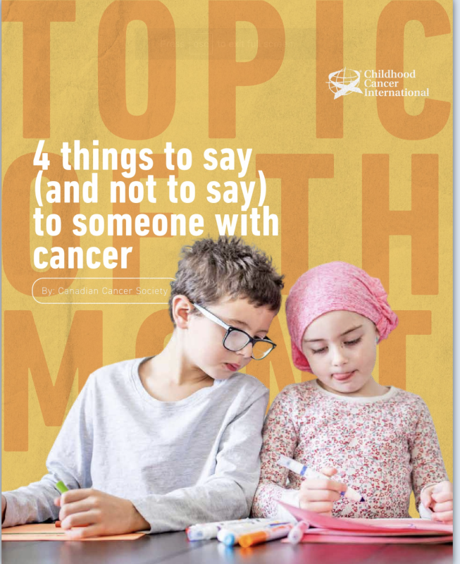 We continue reflecting on different ways of talking about childhood cancer and the importance of using the proper language – Childhood Cancer International