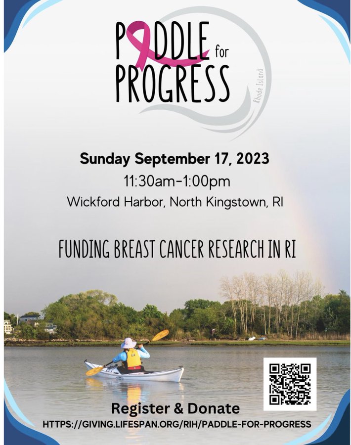 Stephanie Graff: Join us on the inaugural Paddle for Progress here in beautiful Rhode Island!