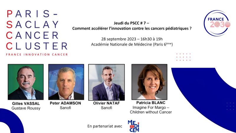 Do not miss the next “PSCC Thursday” on September the 28th dedicated to pediatric cancers. – Paris Saclay Cancer Cluster