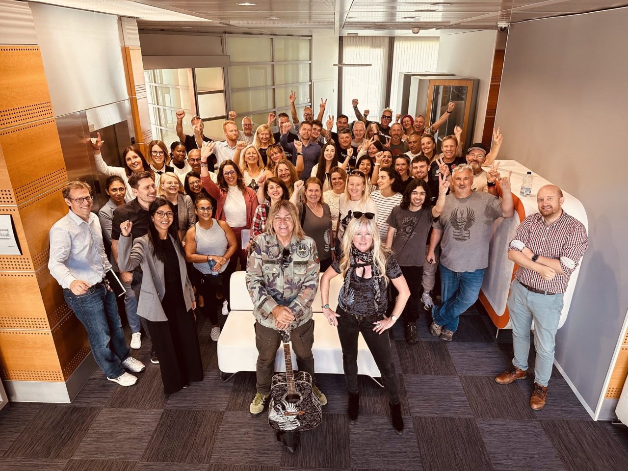 We were honored to host Welsh rockstar Mike Peters and the Love Hope Strength Cancer Foundation team at our offices ahead of their inspiring “Rock the Alps” trek in support of cancer care. – Union for International Cancer Control (UICC)