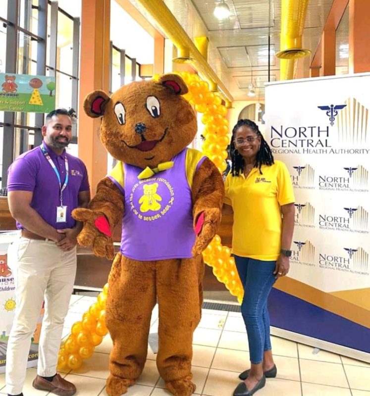 Kevon Dindial: Today, we had a pop-up booth at the hospital to promote childhood cancer awareness since we go gold in September