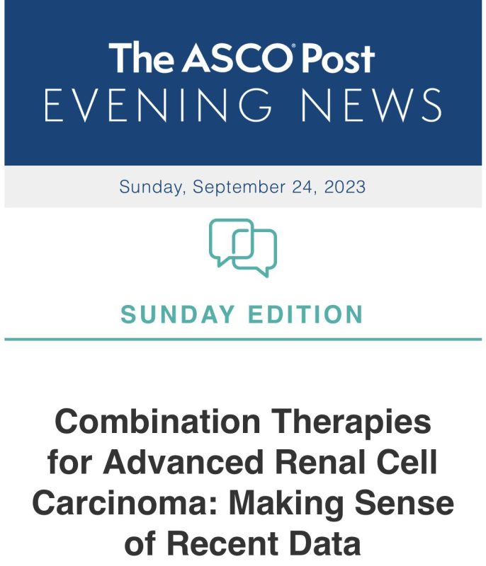 Michael Serzan: Join a conversation The ASCO Post with Wenxin Xu and I as we dissect recent data to guide therapy!