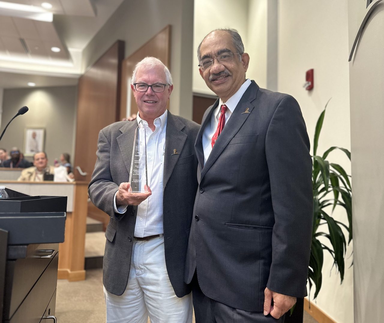 Amar Gajjar: Honored to have presented Dr. Frederick Boop, with an award that recognizes his dedication to providing brain tumor patients with the most optimal neurosurgical care.
