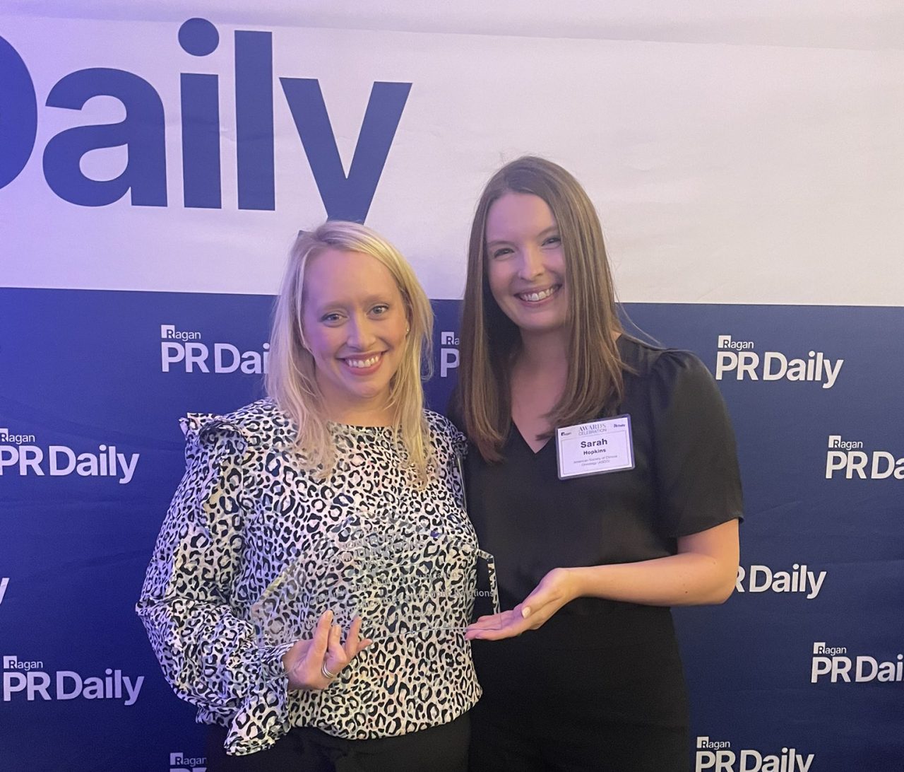 Amanda Narod: Thrilled to share that the American Society of Clinical Oncology’s Featured Voices won PR Daily’s “Innovation in Non-Profit Communication” award today!