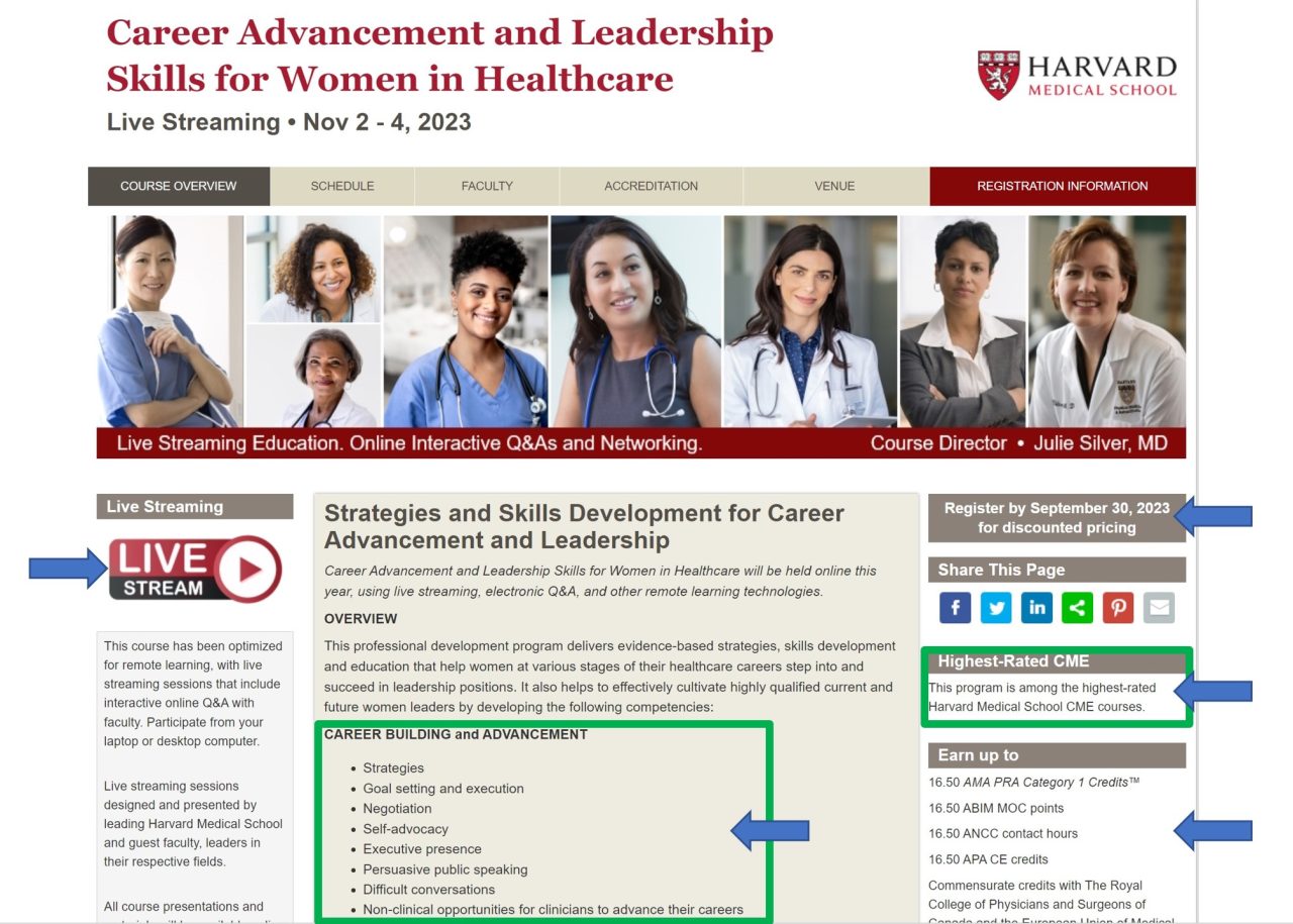 Julie Silver: Early bird registration ends soon for the Women’s Leadership Course at Harvard Medical School!