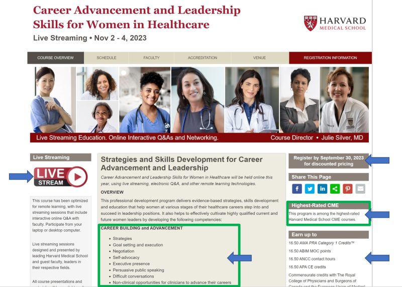 Julie Silver: Early bird registration ends soon for the Women’s Leadership Course at Harvard Medical School!