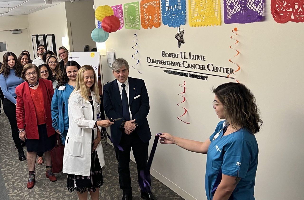 Leonidas Platanias: Ribbon cutting ceremony at the opening of the first Spanish Language Breast Cancer clinic in the country!