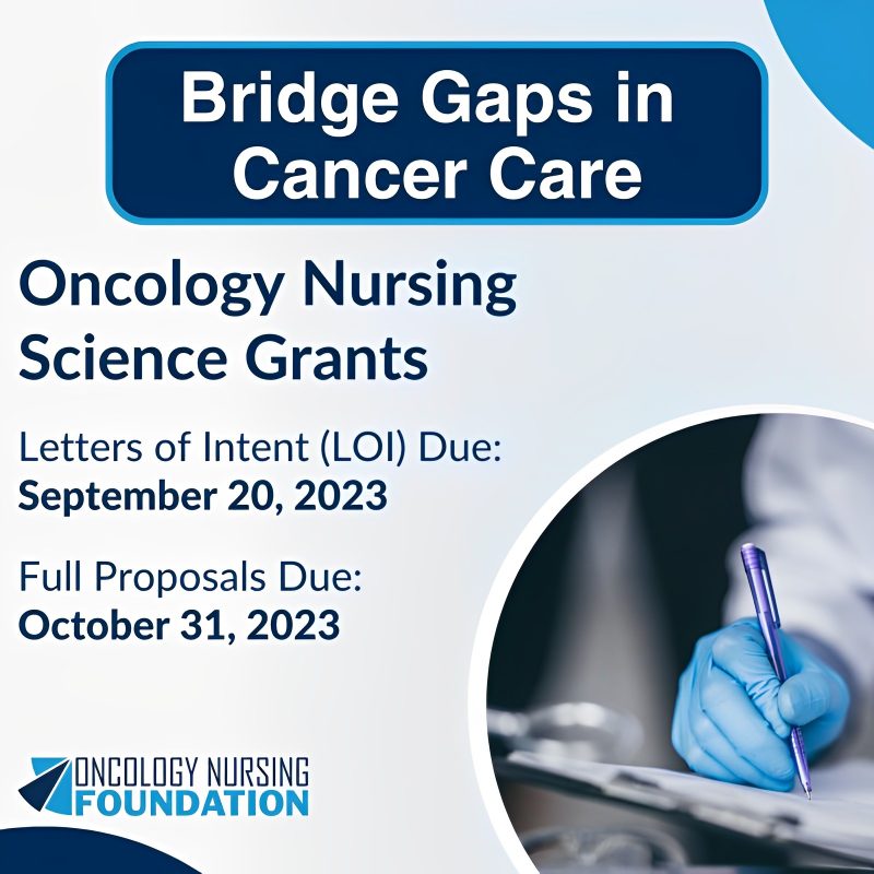 Are you an oncology nurse researcher in need of funding?- Oncology Nursing Society
