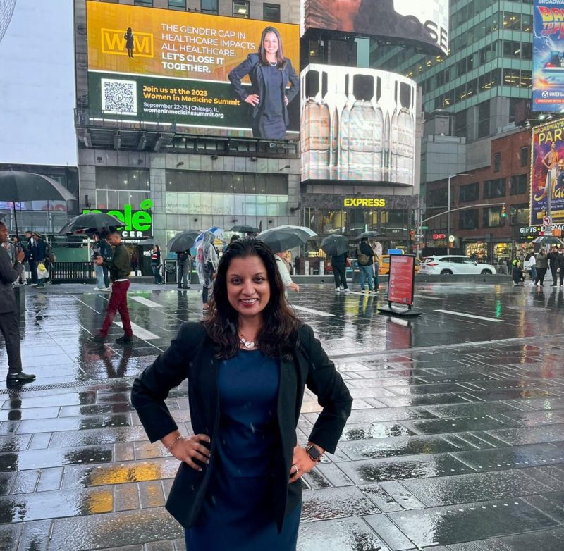 Shikha Jain: A HUGE shout out to my brother and his friend for helping me capture this once in a lifetime experience of seeing the work we do at Women In Medicine and WIM Summit featured in Times Square NYC today!
