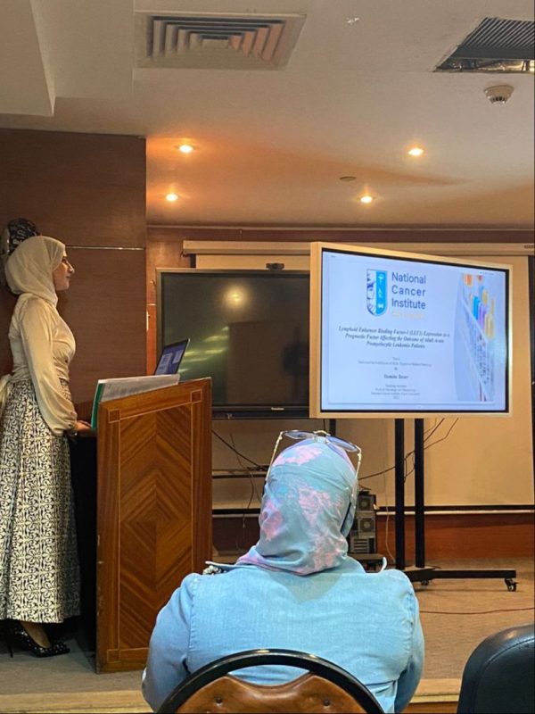 Yasmine Yasser: Excited to share that my thesis defense at the National Cancer Institute was a success!
