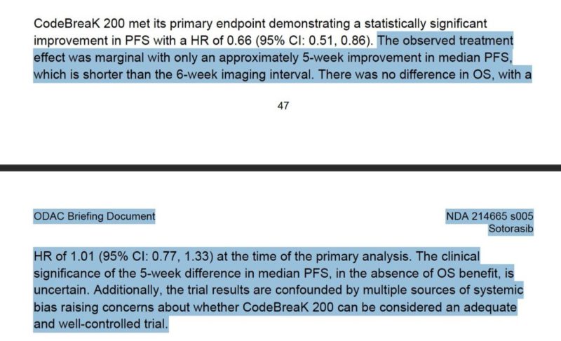 Bishal Gyawali: This offers a good lesson on why oncology KOLs are not always the best person to interpret the results of a trial.