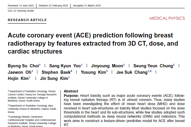 Jee Suk Chang: Feature-driven predictive model for ACE after br RT.