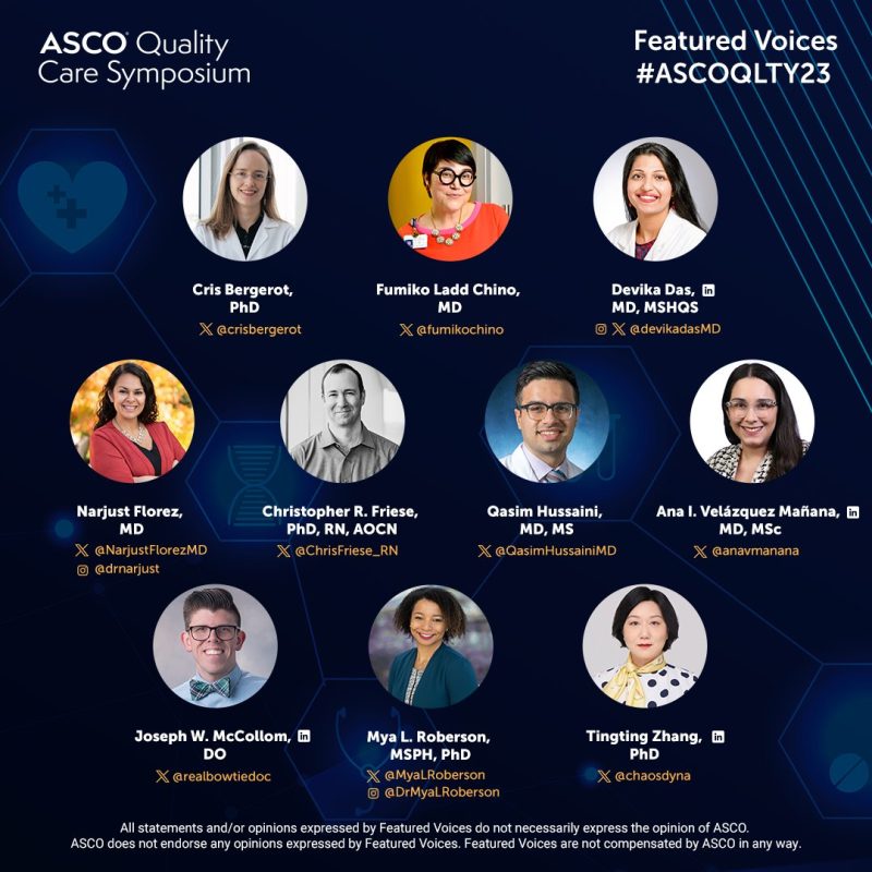 Announcing the ASCO Quality Care Symposium 2023 Featured Voices! – ASCO