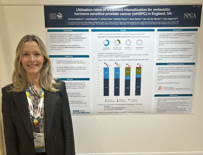 Joanna Dodkins: Very excited to be presenting work conducted at the National Prostate Cancer Audit
