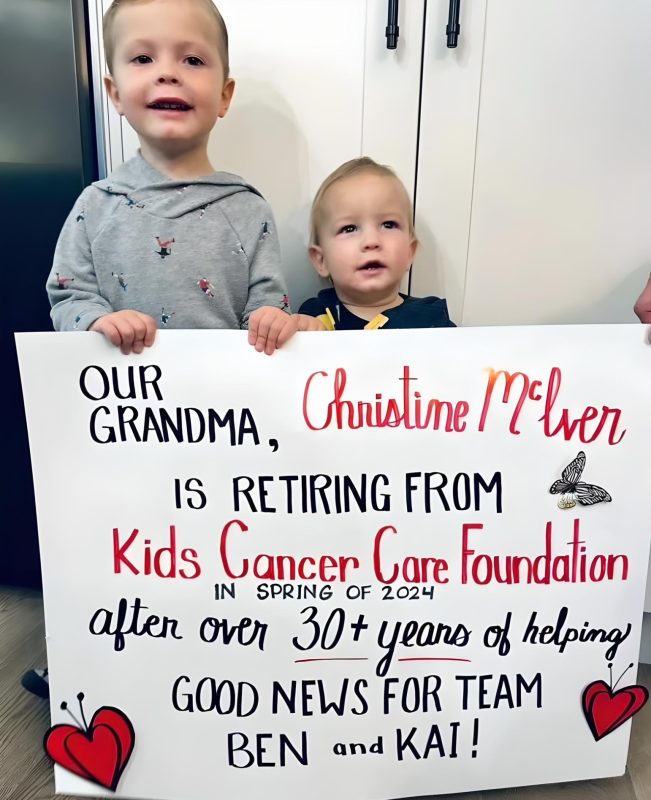 Christine McIver: In the spring of 2024, I am retiring from Kids Cancer Care