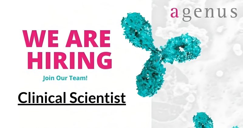 Jeniece Waite: Agenus is hiring clinical scientists