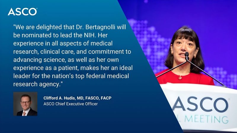 ASCO proudly endorses NCI Director Monica Bertagnolli as next NIH Director and looks forward to her 10/18 Senate hearing – ASCO