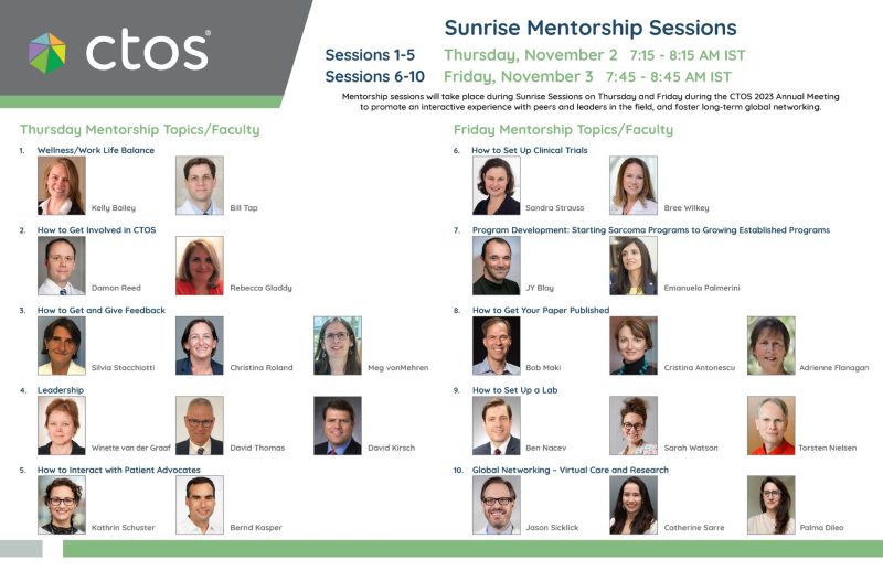 Gladdy Lab: Join us for the CTOS2023 Sunrise Mentorship Sessions in Dublin Nov 2-3