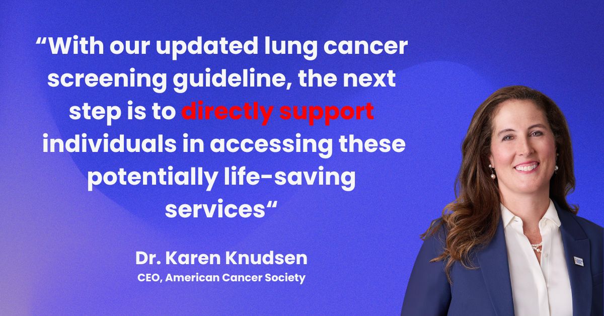 Karen Knudsen: We are launching a lung cancer screening program