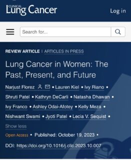 Ivy Riano: More women die from lung cancer globally than from any other ...