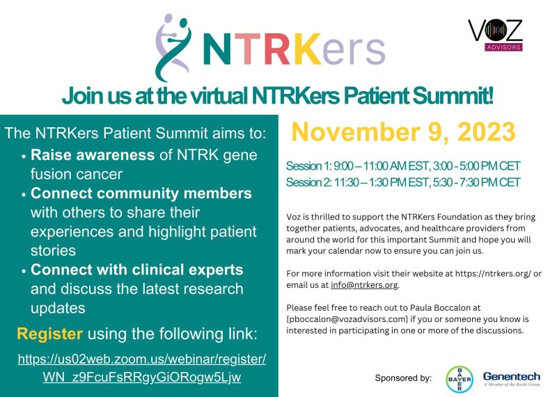 VOZ Advisors is pleased to support the NTRKers Foundation – VOZ Advisors