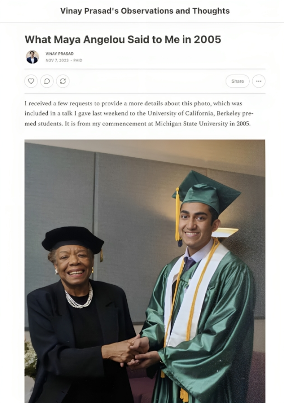 Vinay Prasad: About what happened before and after this photo was taken nearly 20 years ago