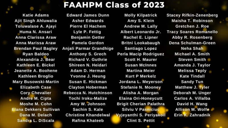 The Academy’s highest honor, FAAHPM – AAHPM