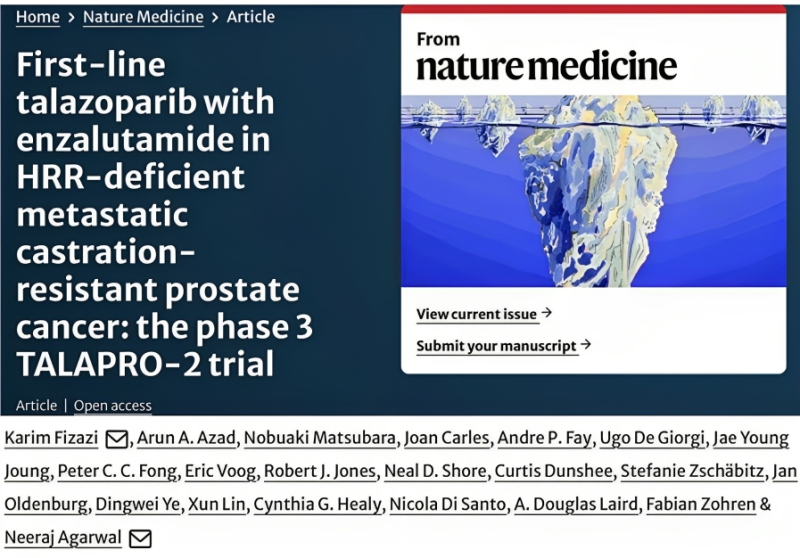 Neeraj Agarwal: Results from Ph3 TALAPRO-2 trial in 399 pts w/ HRR-deficient mCRPC prostate cancer