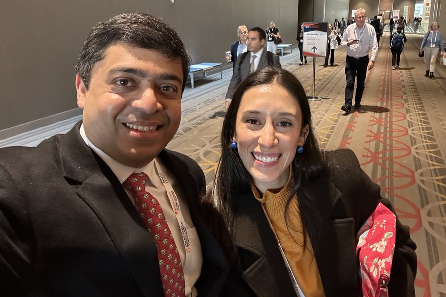 Vivek Subbiah: Delighted to meet with the rising young oncology star from Brazil, Juliana Beal!