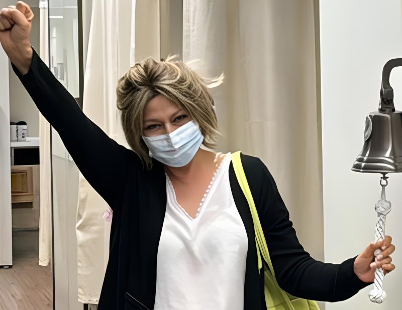 Our grateful patients ring the survivor bell after completing treatment – City of Hope Orange County