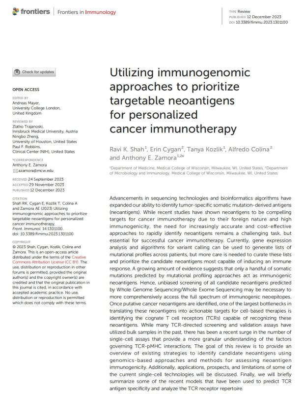 Anthony Zamora: How advancements in sequencing technologies and bioinformatics pipelines have advanced our ability to identify cancer neoantigens