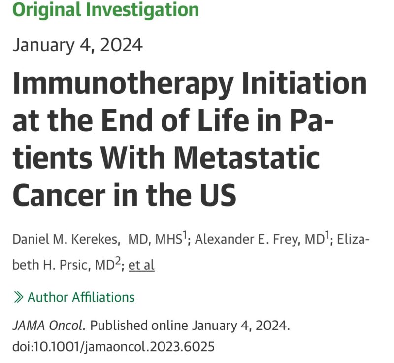 Erman Akkus: Immunotherapy at the end-of-life