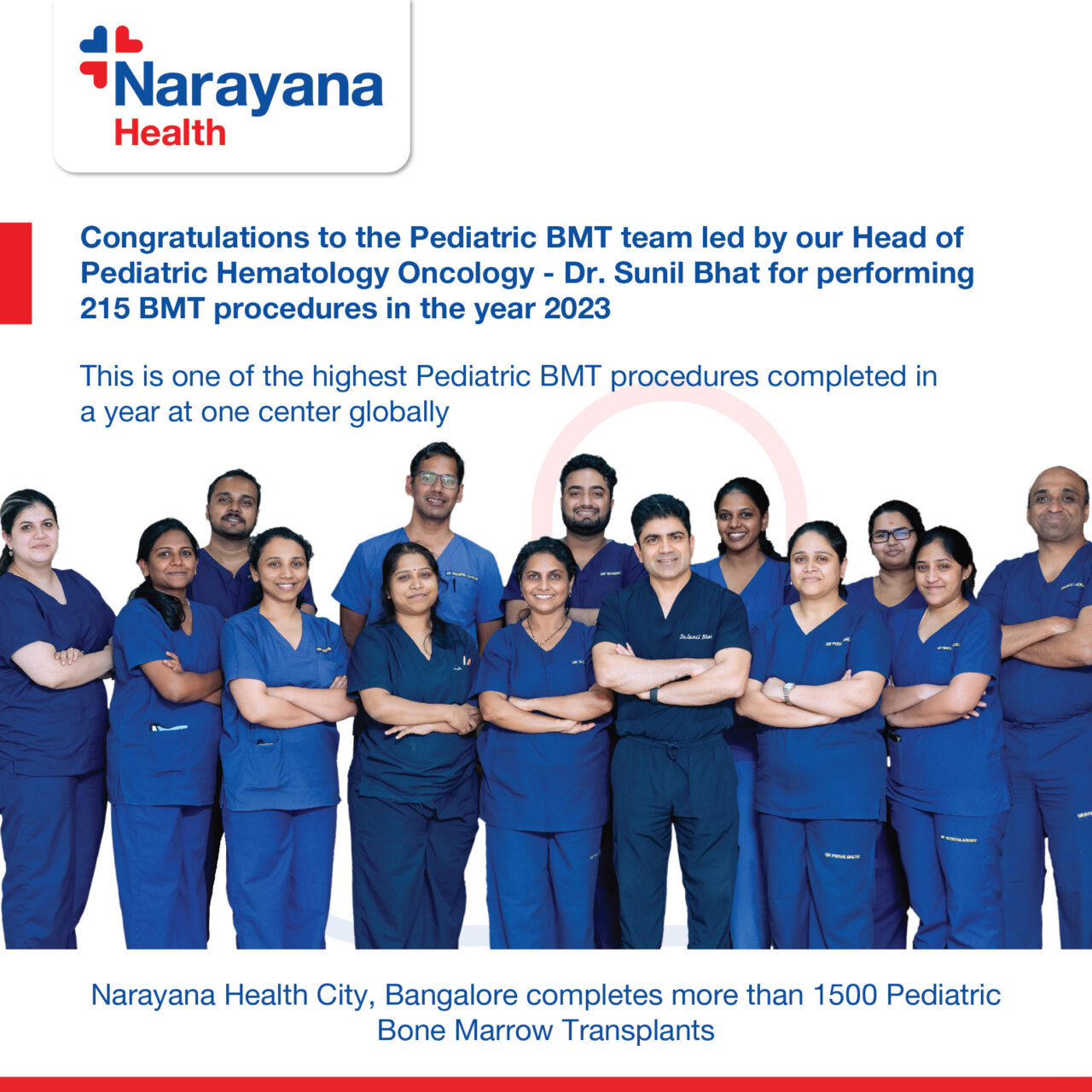 One of the highest global totals for BMTs in a year – Narayana Health
