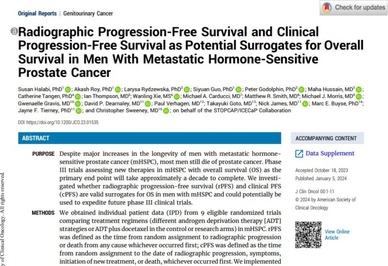 Yüksel Ürün: Radiographic and Clinical PFS as Surrogates for OS in Prostate Cancer shows promise in accelerating trials!