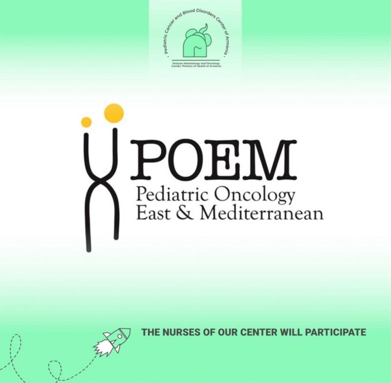 We wish our nurses the best of luck in presenting themselves at the international workshop dedicated to pediatric oncology – Pediatric Cancer and Blood Disorders Center of Armenia