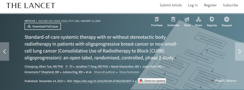 Amalya Sargsyan: Is it time to consider SBRT plus SOC as the new standard in managing oligoprogressive NSCLC?