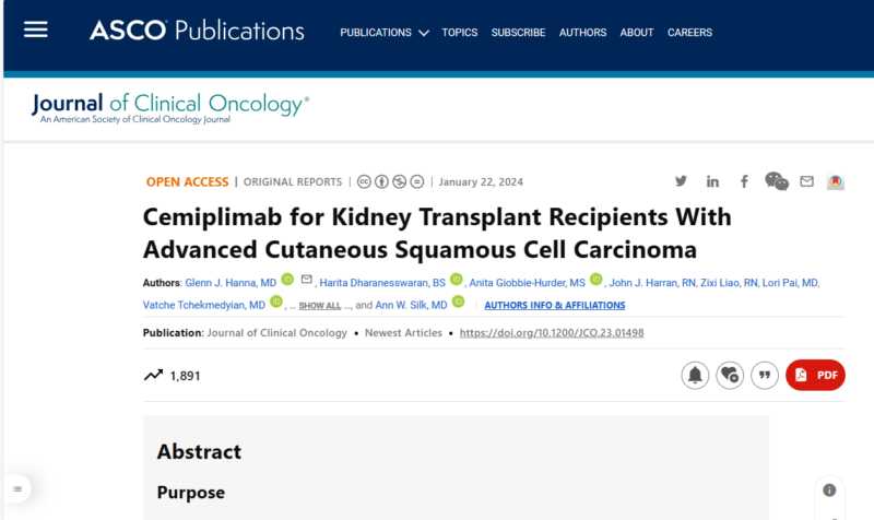 Stephen V Liu: Congratulations to Drs. Glenn J. Hanna, Annie Silk and team – huge achievement!